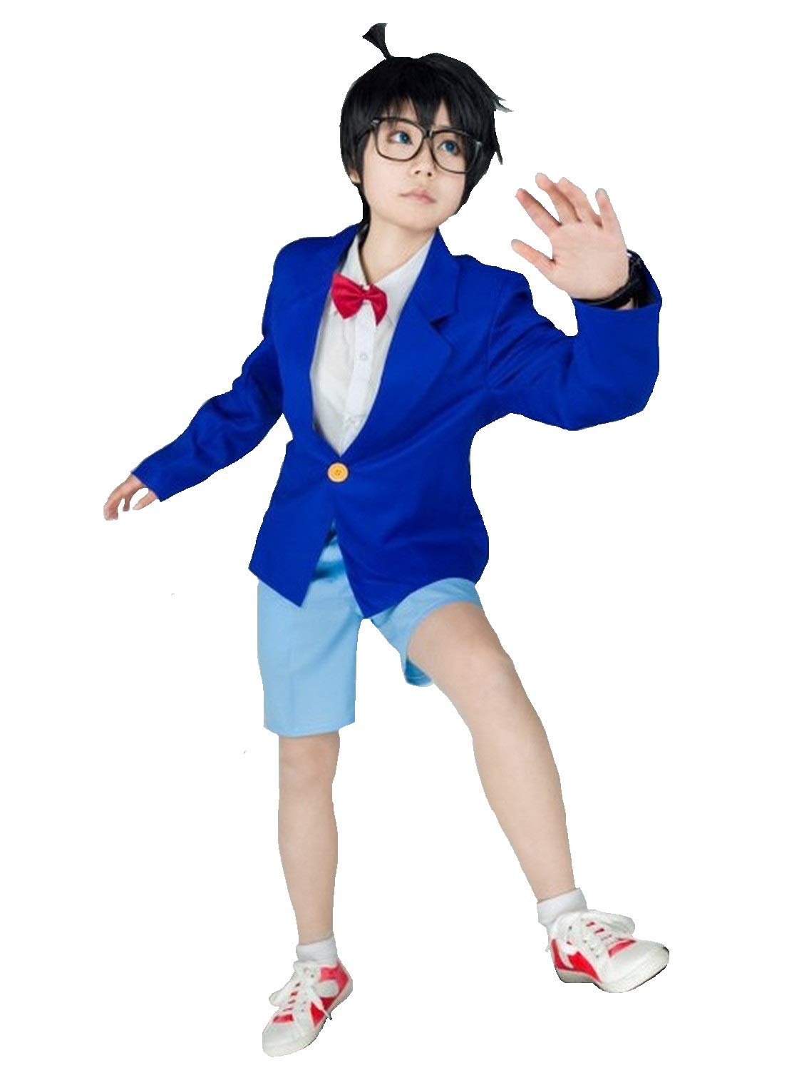

Detective Hero High School Girl Uniform Edogawa Cosplay Costume Set for Adults and Men [Hosaku Co., Ltd.] (Size M, Men s Blue)