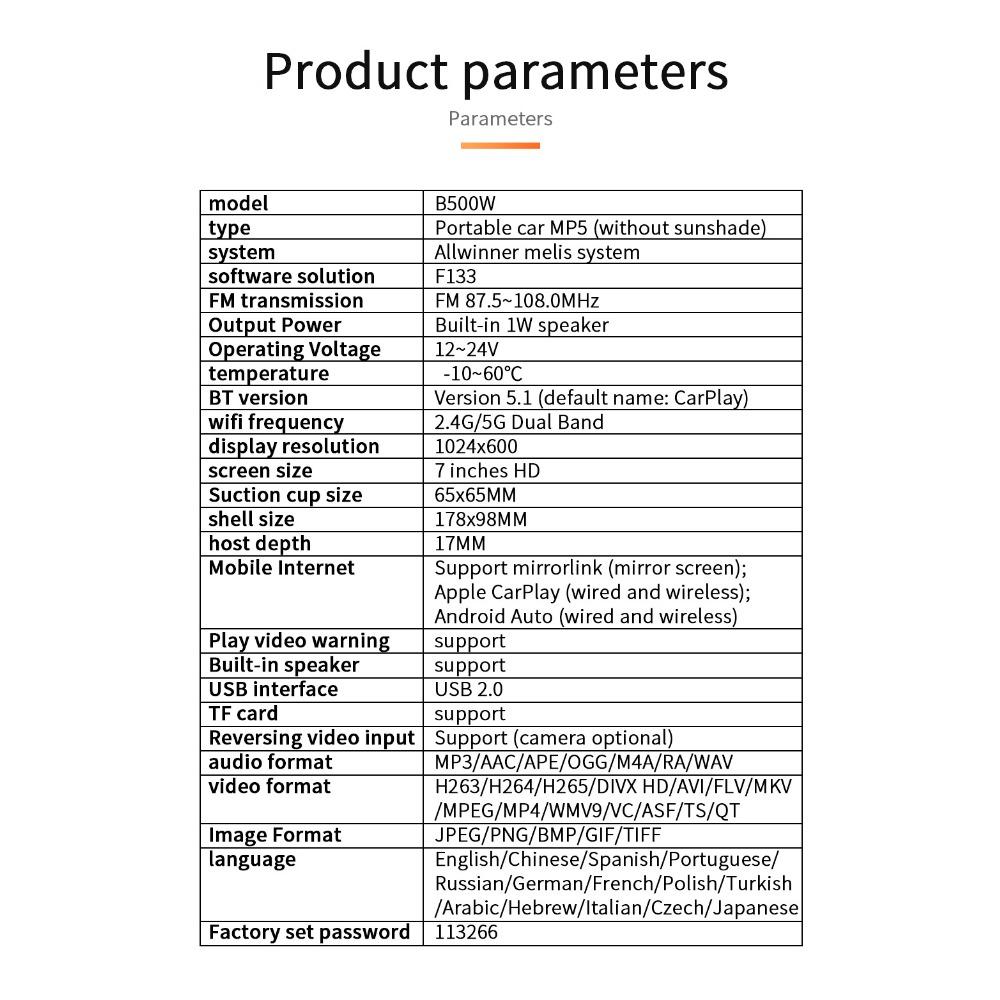 Universal 7 Zoll Multimedia Player Drahtlose CarPlay Android Auto Auto Radio intelligente systeme GPS Für Auto Display