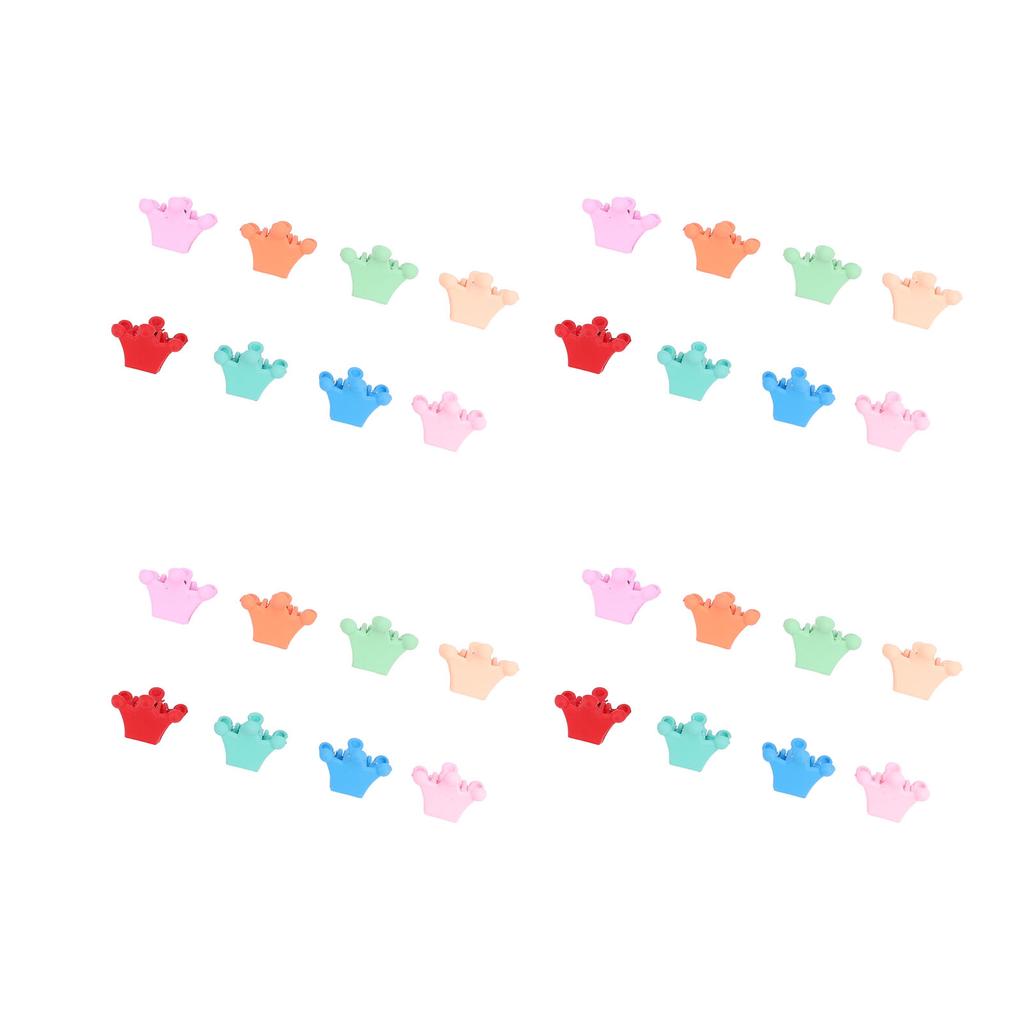 100pcs Crown Shaped Small Hair Claw Clips for Women Girls Cute Matte Colorful Strong Hold Tiny Hair Claw Clips