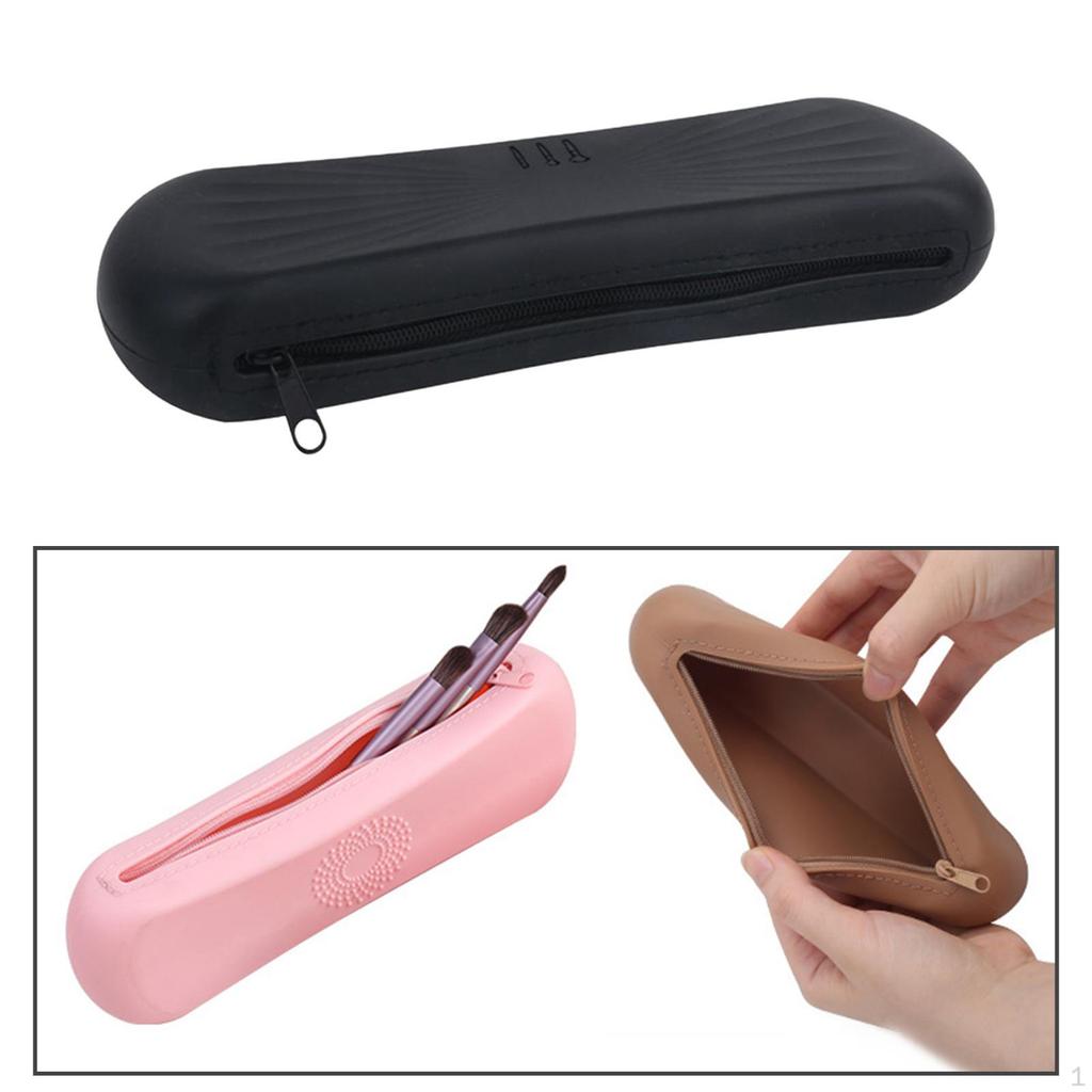 -Travel Makeup Brush Holder, Portable Case, Cosmetic Organizer