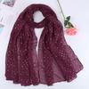 Women Plain Lurex Glitter Loop Dot Viscose Scarf Ladies Shimmer Shawls and Wraps Pashmina Stole Muslim Hijab Sjaal 180*70Cm