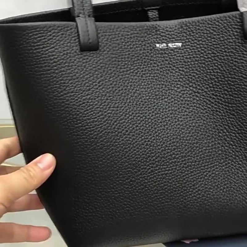 Piccola tote bag in pelle grande capacità versatile borsa a mano con motivo a litchi borsa a spalla singola crossbody da braccio