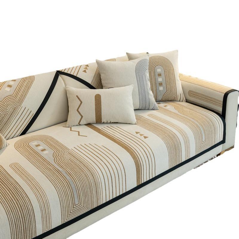 Light French Chenille Sofa Cushion Universal In All Seasons  New Simple Seat Cushion Cushion Cloth Non-Slip Sofa Cover