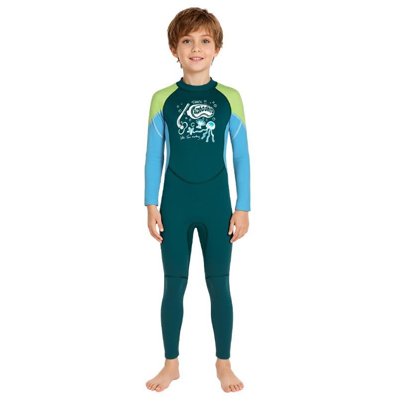 Children's Diving Suit 2.5MM Boys Long-sleeved Swimsuit Thick Warm Snorkeling Surfing Cold Jellyfish