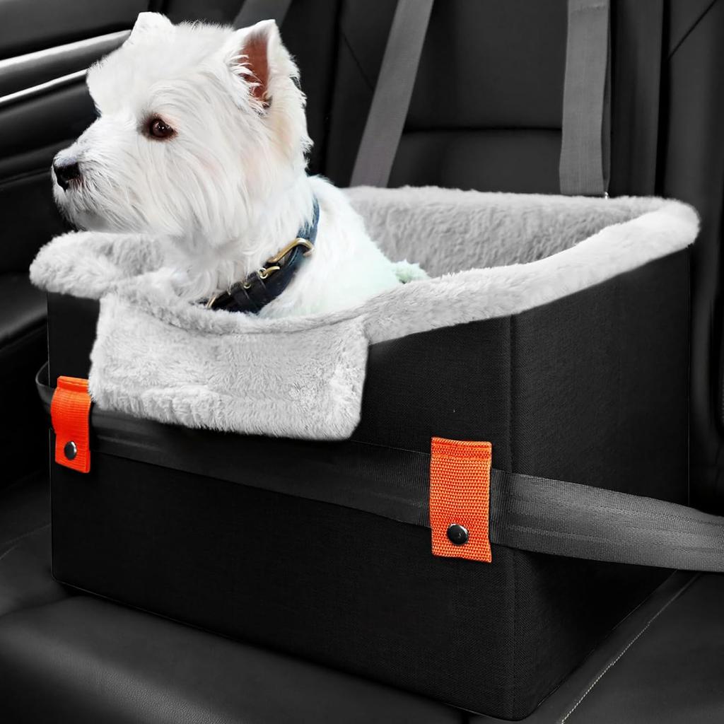 Deluxe Oxford Fabric Dog Car Seat - Portable & Washable Pet Travel Kennel for Small to Medium Breeds