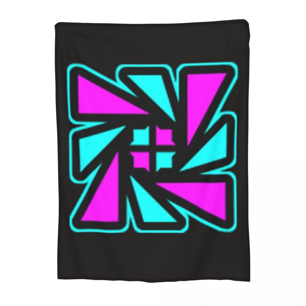 Coperta Geometry Dash per Videogioco Morbida Calda Coperta Plaid in Flanella Peluche per Letto Soggiorno Picnic Viaggio Divano di Casa