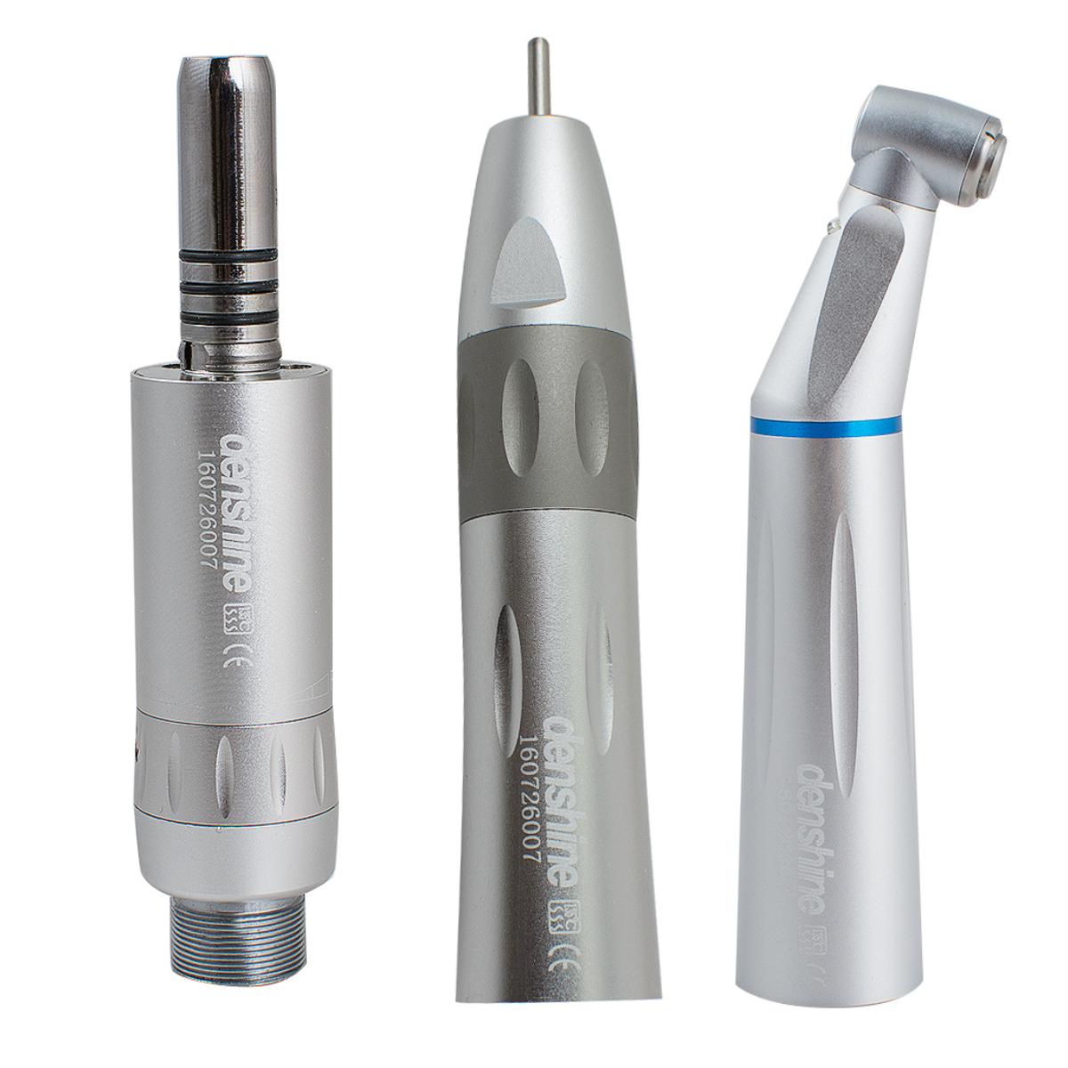 

Комплект стоматологических светодиодных низкоскоростных внутренних волоконно-оптических наконечников с кнопкой и 2 отверстиями серебряный