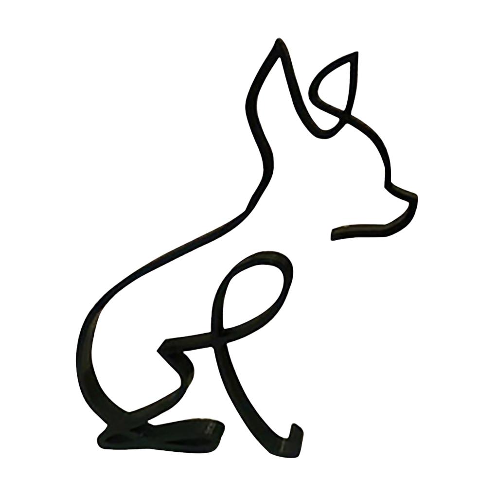 

Dog Iron Sculpture Decoration Art Garden Ornaments Minimalist Home Decor HOT