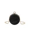 Chic Round Chain Shoulder Bag For Women 2024 Spring Trendy Small Purse