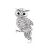 Vintage Classic Metal Rhinestone Owl Brooches For Women Luxury Design Temperament High Grade Animal Brooch Pins Jewelry Gifts