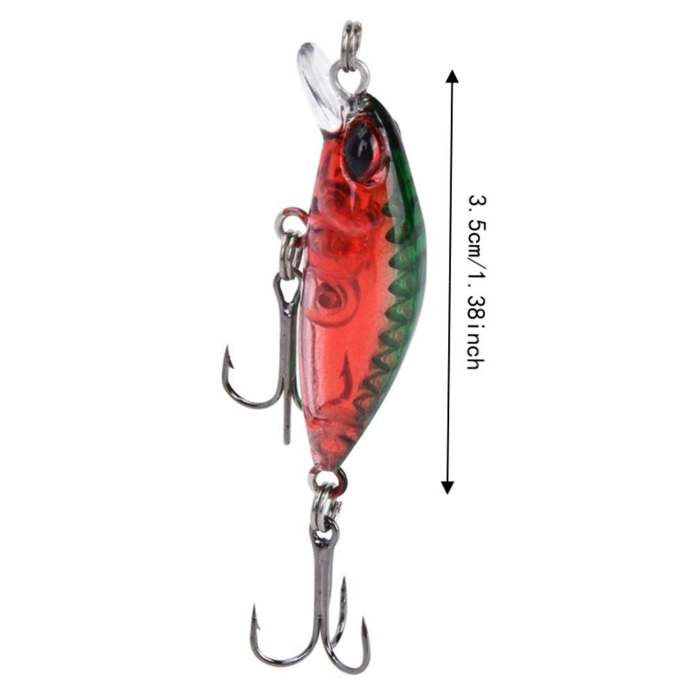 5PCS 3.5cm 2.4g Lifelike Artificial Bait ABS Fishing Lures Durable Minnow Lures  Freshwater Fishing