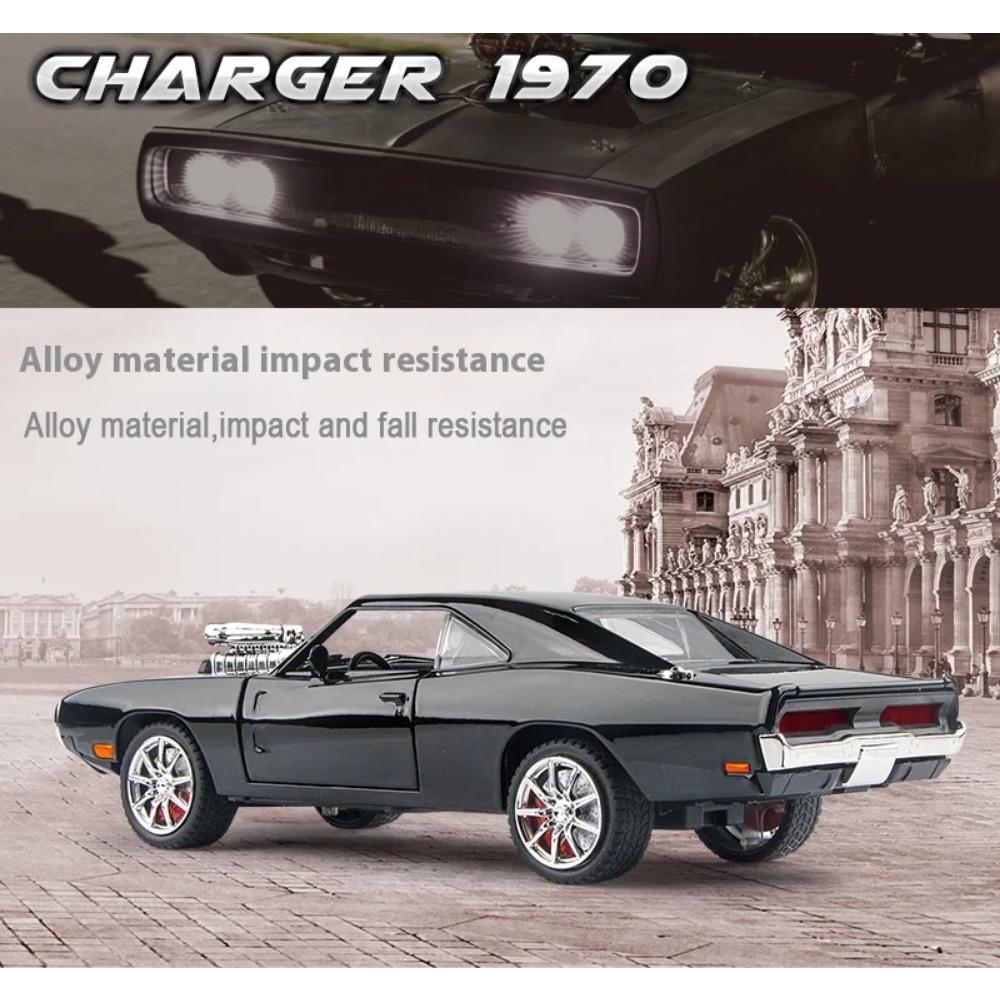 1/24 Scale Dodge War Horse Challenger 1970 Car Model Alloy Simulation Sports Car Collection Car Model Ornament Metal Boy Toy Car