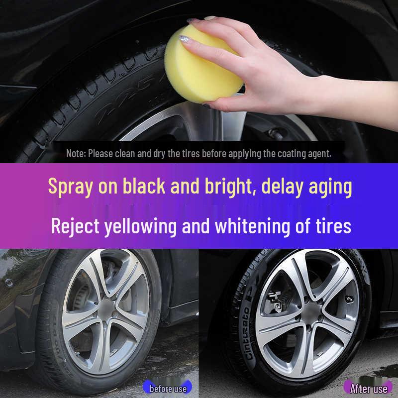 Car Tire Shine: Durable Wax & Anti-Aging Protective Foam Cleaner.