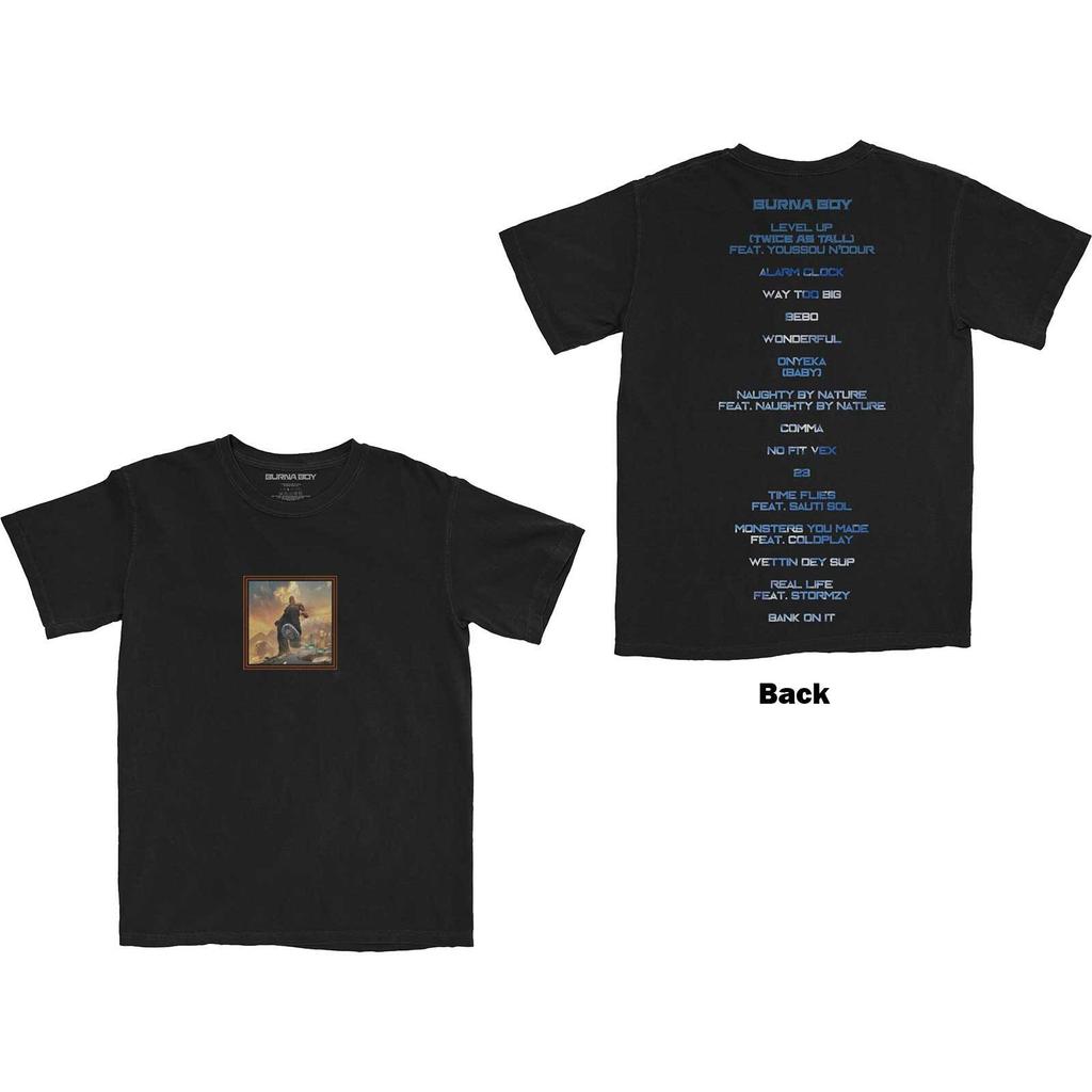 Burna Boy Unisex TShirt Album Tracks (Back Print)