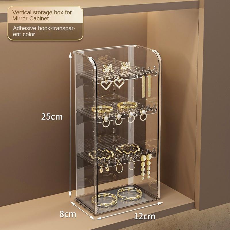 Acrylic Plastic Makeup Organizer Storage Box Lipstick Jewelry Display Transparent Cosmetics Case Brush Holder Organizer