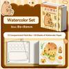 Portable 12/24 Colors Watercolor Painting Notebook Pigment Palettle Set Artist Watercolor Paint Palette Sketchbook Art Supplies