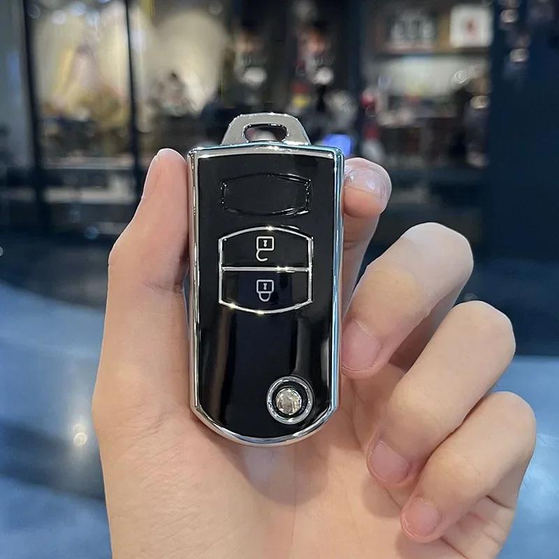 

Tpu Car Flip Key Case Cover For Mazda 3 5 6 Series M6 Rx8 Mx5 2/3 Buttons Shell Fob Bag Keyless Key Protector Accessories