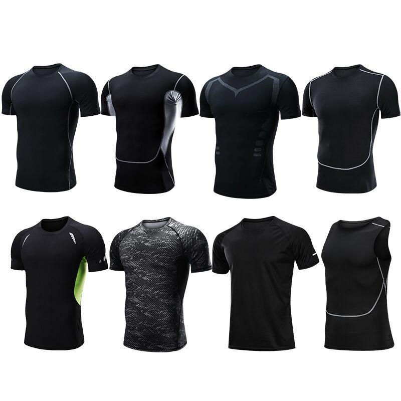 Men's Quick-Dry Short-Sleeve Sports T-Shirt - Breathable, Elastic, Ideal for Summer Training and Running