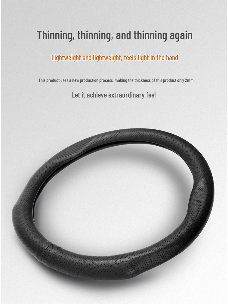 Genuine Leather Venucia Steering Wheel Cover for Ultra-Thin Star D60/T60/T90/T70/e30 Models