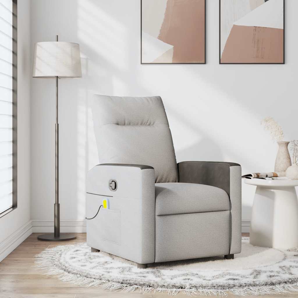 Massage Chair Cloud Grey Fabric