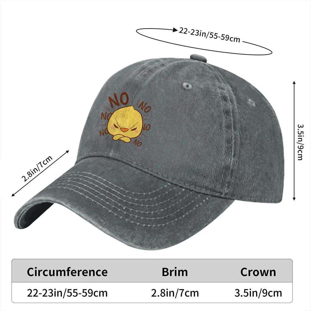Pure Color Dad Hats NO NO NO Women's Hat Sun Visor All Seasons Travel Adjustable  Baseball Caps Duck Emotion Peaked Cap