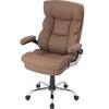 Doshisha Office Desk Leather Synthetic High Butt No No Butt Computer Load Capacity Brown Chair, Chair, Leather, Elbows, Flip-Up Backrest, Back, Back,