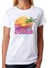Ibiza Sunset Palm Tree Vacation Art Ladies T-Shirt Travel Tee