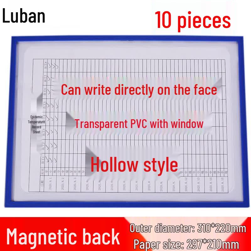 Lubanka Magnetic A4 Blue Hollow Sleeves (10-Pack)