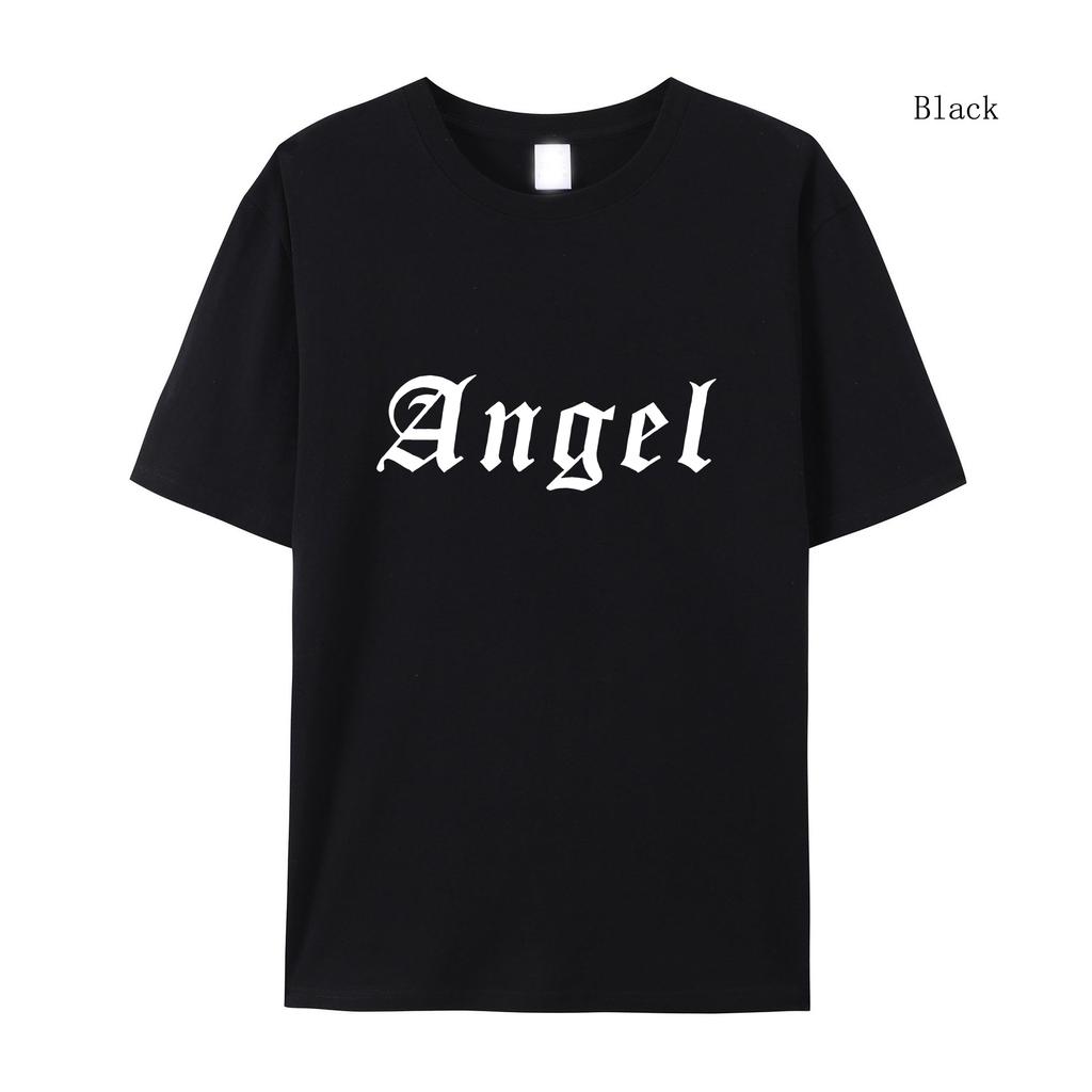 Dámské tričko Anděl Kreativita Potisk písmen Krátký rukáv Módní tričko Novinka Spuštěné rameno Oblečení Harajuku Tričko