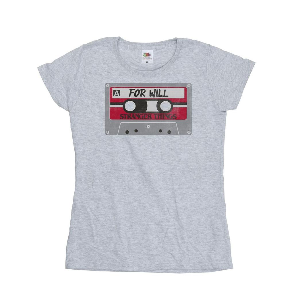 Netflix Womens/Ladies Stranger Things Cassette For Will Cotton T-Shirt