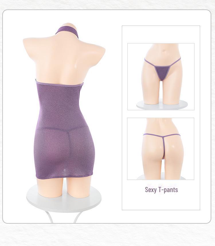 Mrs. Feimu Shexiang Deep V Open Chest Cheongsam 6142 - Sexy Lingerie with Tempting Sheer Design.