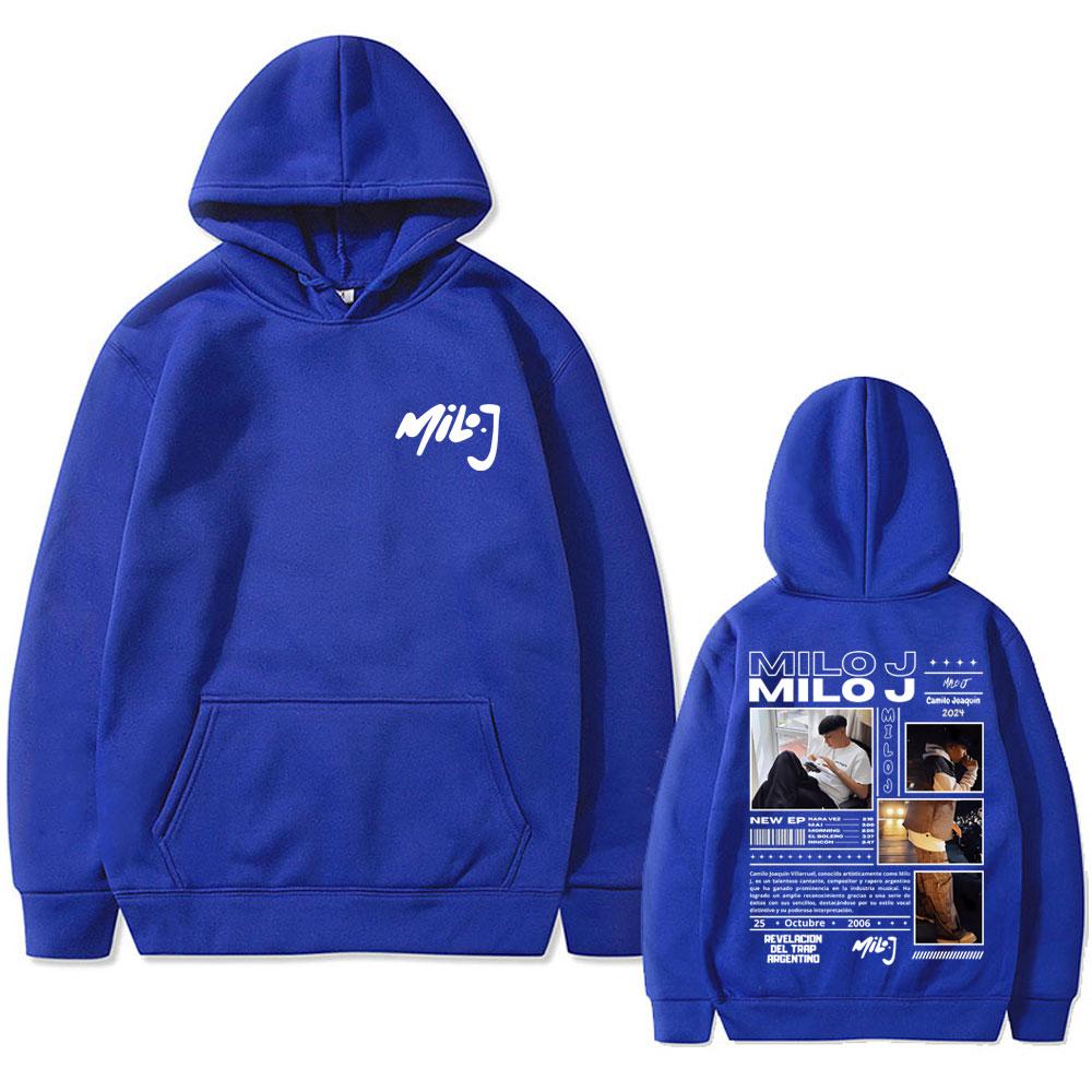 Rapper Milo J 111 Men's Patterned Hoodie Hip-hop Style Hoodie Casual High-quality Hoodie