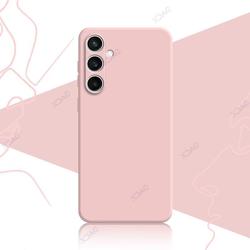 Etui na telefon komórkowy dla Samsung Galaxy S24 FE SamsungS24FE 5G 360 Miękkie Luksusowe Kwadratowe Wodoodporne Pokrowce z Płynnego Silikonu