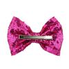 Hairpin Safety Rounded Corner Clip with Burr-Free Metal Spring Bow Shape Shiny Sequin Decoration Hairpin Children Sparkling Hair Accessory
