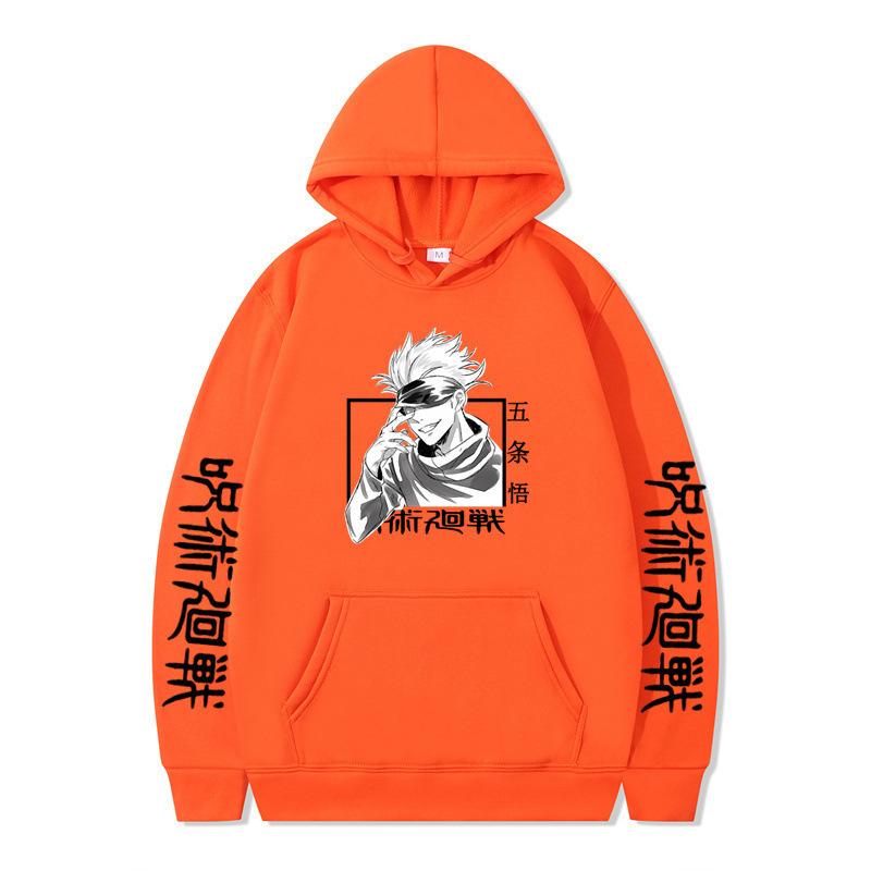 Jujutsu Kaisen Gojo Satoru Hoodie Fashion Design Men's Women's Sweatshirt Fleece Oversized Couples Casual Streetwear Hoodies