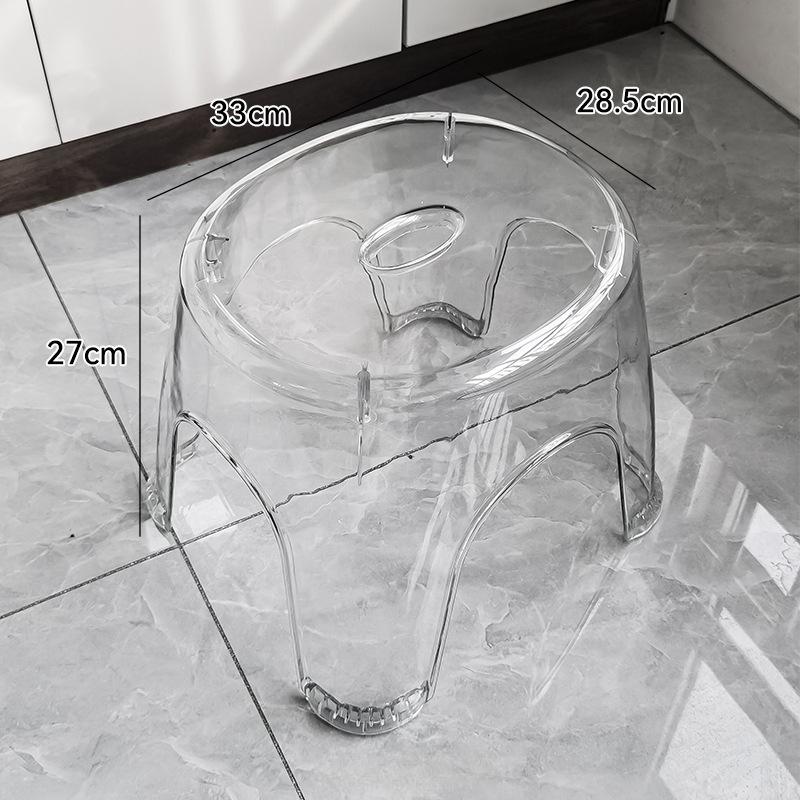 Bathroom Acrylic Shower Non-slip Stool Transparent Small Low Stool for Kids Home Living Room Bathroom Simple Modern Furniture