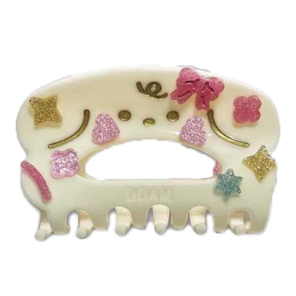 

Star Cartoon Animal Shark Clip Bowknot Acrylic Dog Hair Clip Elegant Cat Ear Hair Claw Party білий