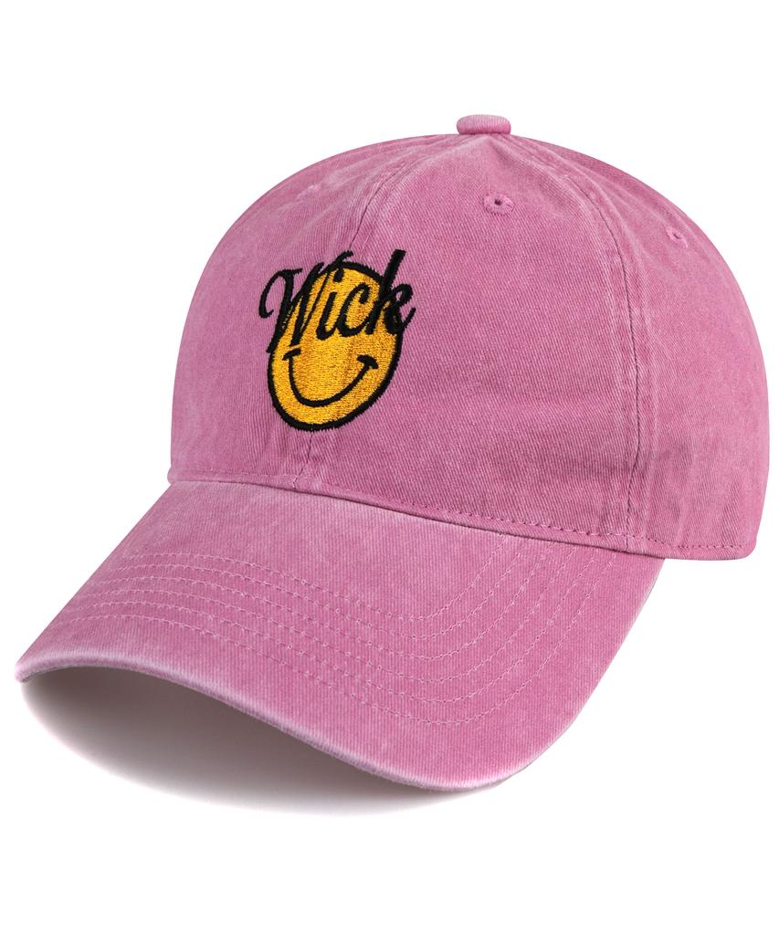 Wig Smile Stonewashed Ball Cap - Pink