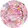 10/30/50PCS Cute Pink Love Cartoon Stickers Aesthetic DIY Stationery Diary Phone Case Kawaii Decoration Decals Toys Gifts