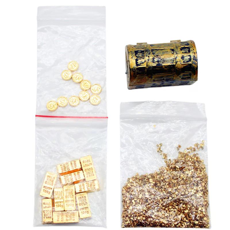 Mini Coin Treasure Chest Doll House Diy Decoration Parts Creative Childen Gift