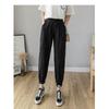 2026 Women's Thin Cotton-Linen Pants, High-Waisted, Loose-Fit, Cuffed, Nine-Quarter Length, Casual Harem Pants