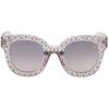 Eleganti Occhiali da Sole Quadrati Oversize con Strass Bling per Moda Protezione UV