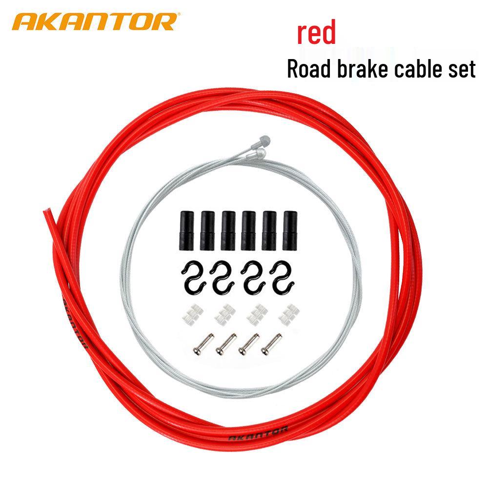 AKANTOR Bicycle Brake & Gear Shift Cable Set for Mountain, Road, or Folding Bikes