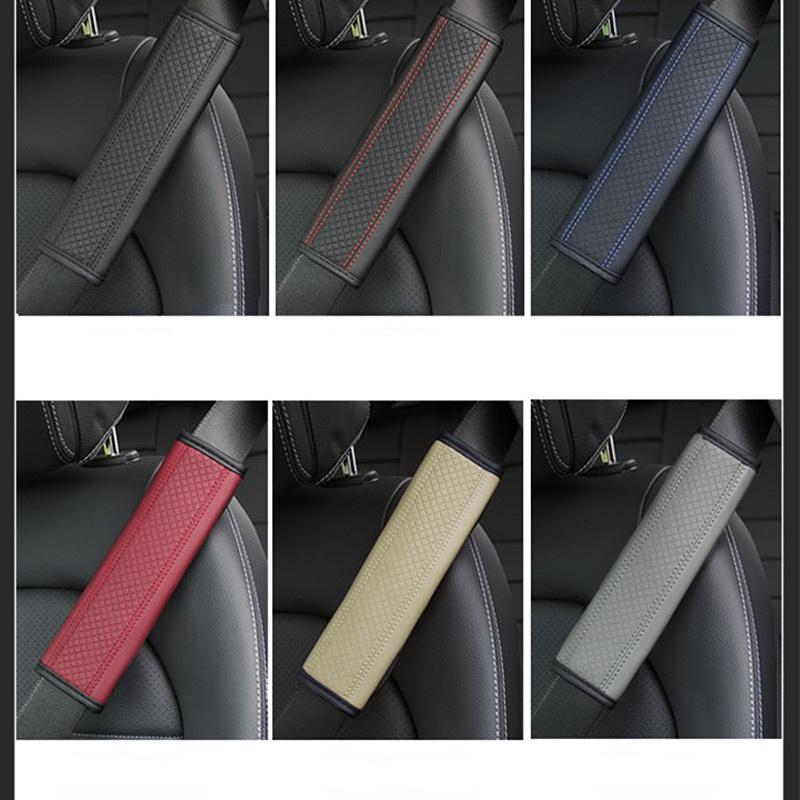 Car accessories seat belt PU Leather Safety Belt Shoulder Cover Breathable Protection Seat Belt Padding Pad Auto Interior
