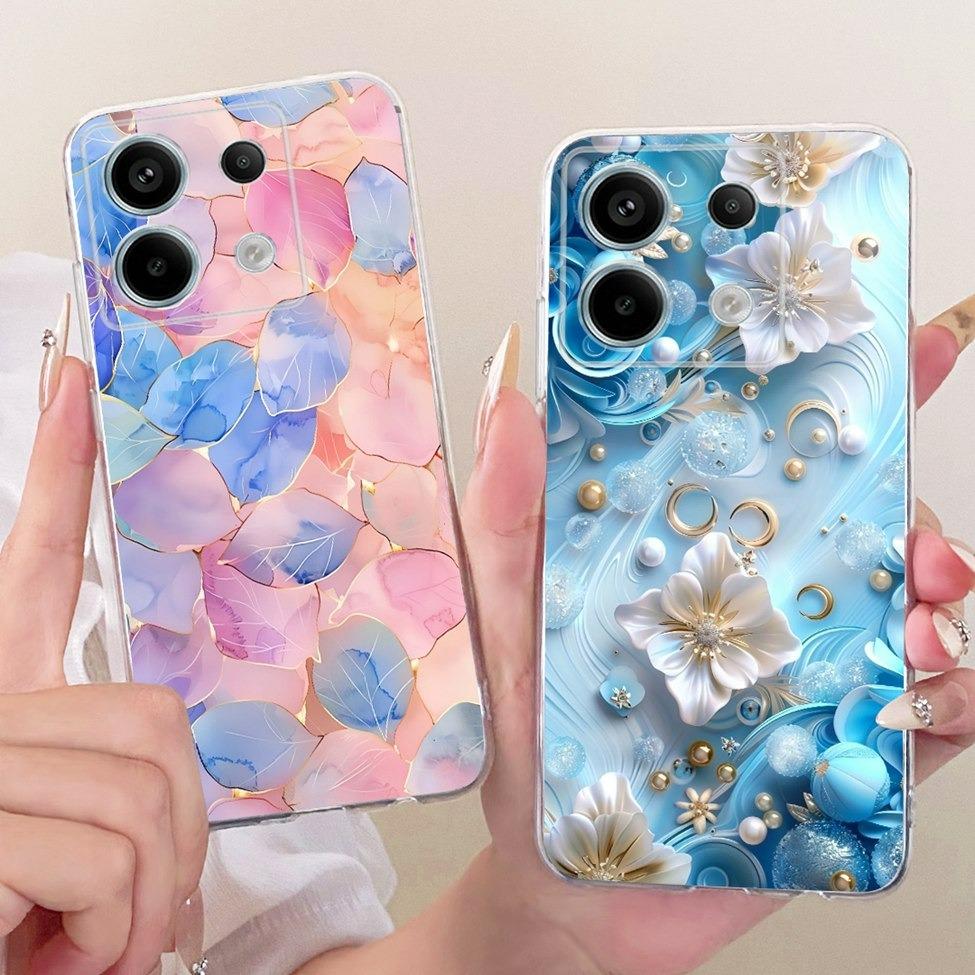 For Xiaomi Poco X6 Pro Case Cover Transparent Cute Cat Fashion Butterfly Funny Painted Casing 2311DRK48G 2311DRK48I