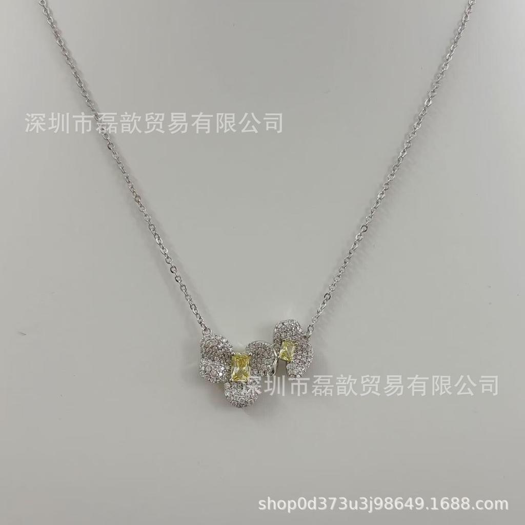 HEFANG Orchidee Schlüsselbein Kette