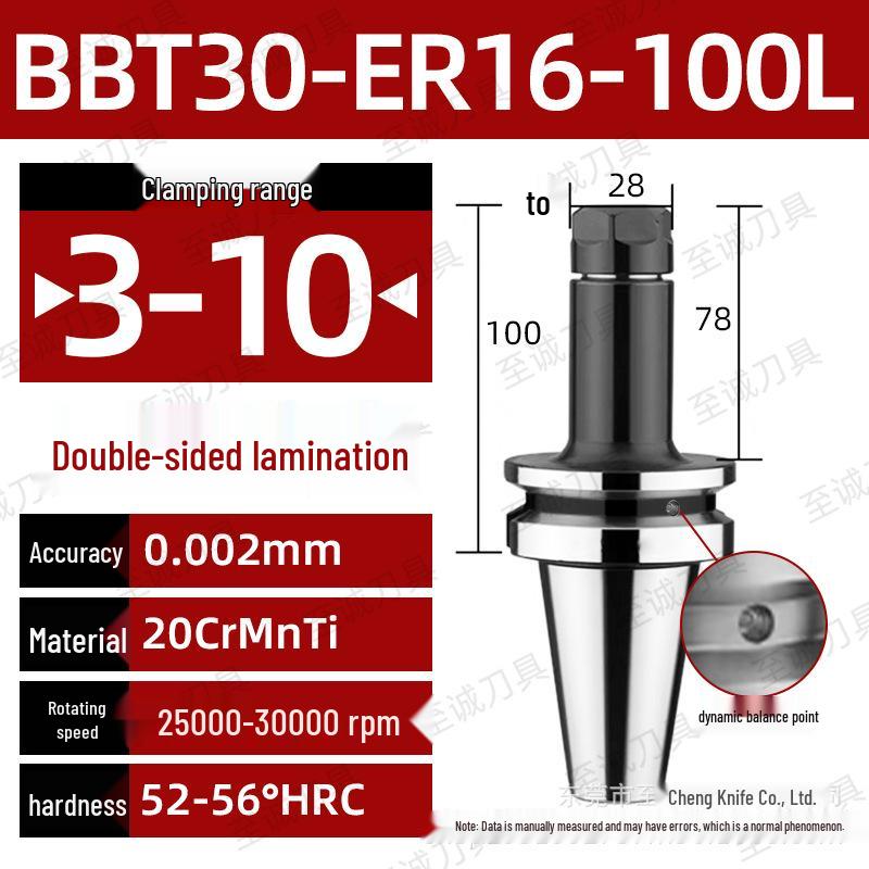 CNC-Hochgeschwindigkeits-Doppelseitiger BBT30/40/50-ER20/25/32 Werkzeughalter mit Dynamischer Auswuchtung