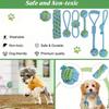 7pcs Multi-Purpose Dog Leash Chew Toys, Interactive Pull Knot Toys with Rattle Ball, Durable Training Set, Indoor/Outdoor Play