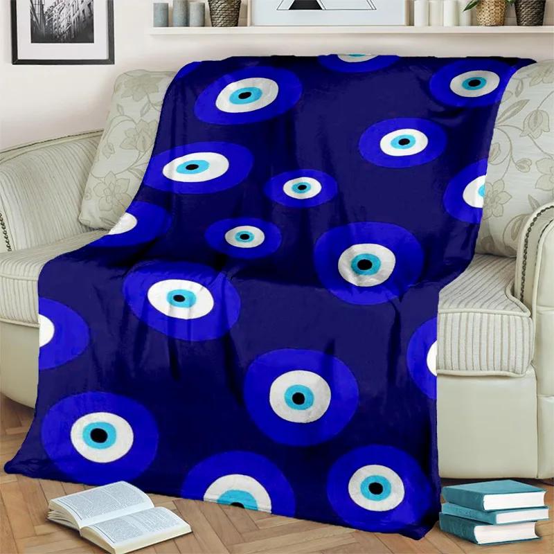 3D Evil Eye Nazar Tree of Life HD Blanket,Soft Throw Blanket for Home Bedroom Bed Sofa Picnic Travel Office Cover Blanket Kids