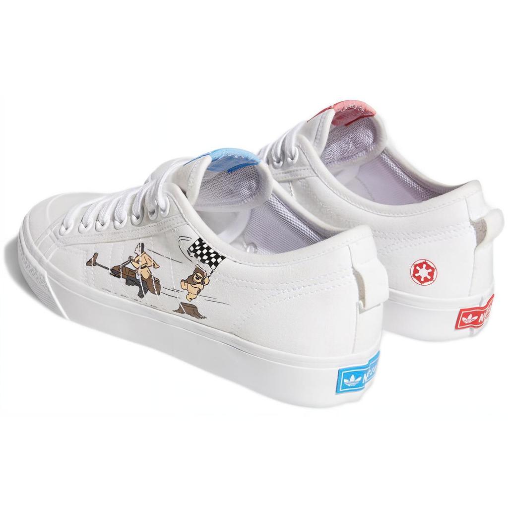 Star Wars x adidas Nizza Intergalactic Race Unisex-Sneaker Weiß Wolkenweiß Leuchtblau FX8351